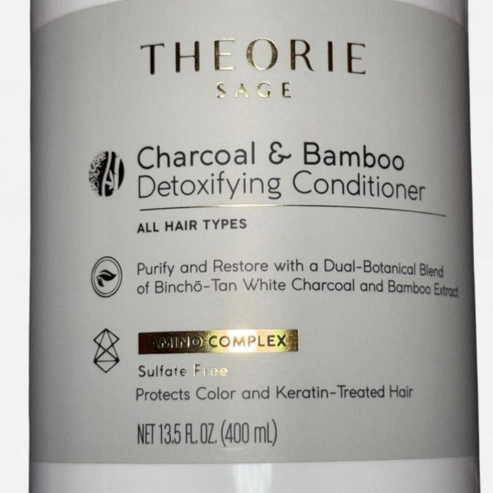 Theorie Sage Charcoal & Bamboo Detoxifying Conditioner, 13.5 oz, NWT - Picture 2 of 4